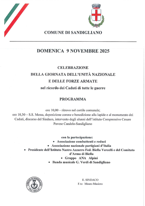 Giornata dell’Unità nazionale e delle Forze Armate
