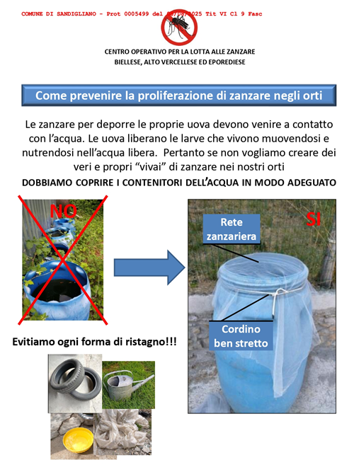 Progetto di lotta alle zanzare
